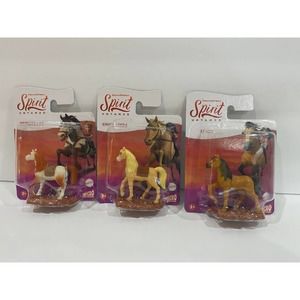 3 Piece Spirit Horse Figures Figurine Play set Boomerang & Chica Linda Gift Set